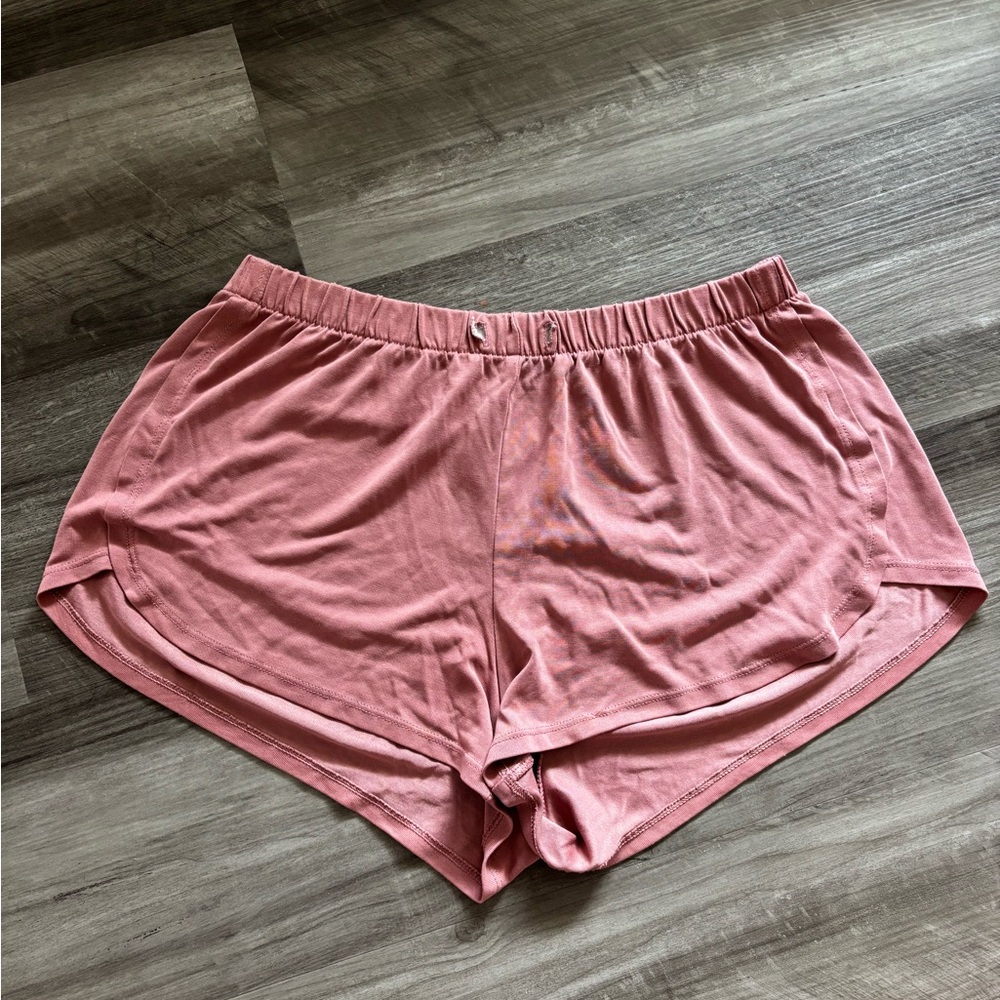 Aerie Pink Satin Pajama Shorts